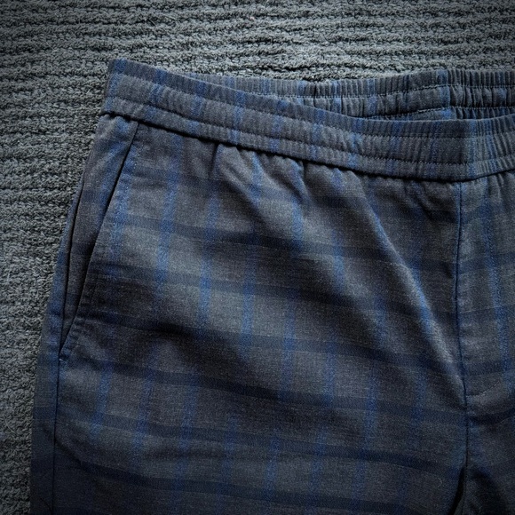 Jack & Jones Premium Men’s Trousers Pants in Charcoal Gray & Navy Blue Check - Picture 3 of 15